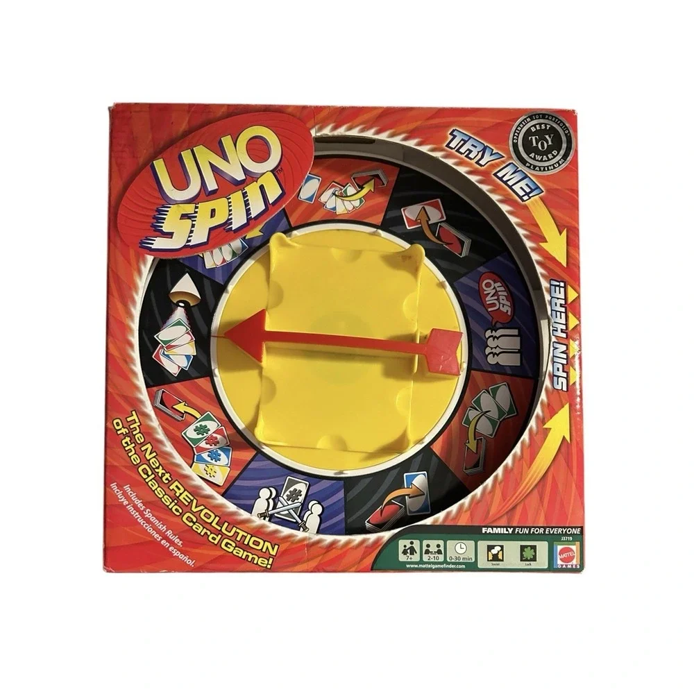 2005 Mattel UNO SPIN‎ Next Revolution 7+ Game 2-10 Players Game Complete